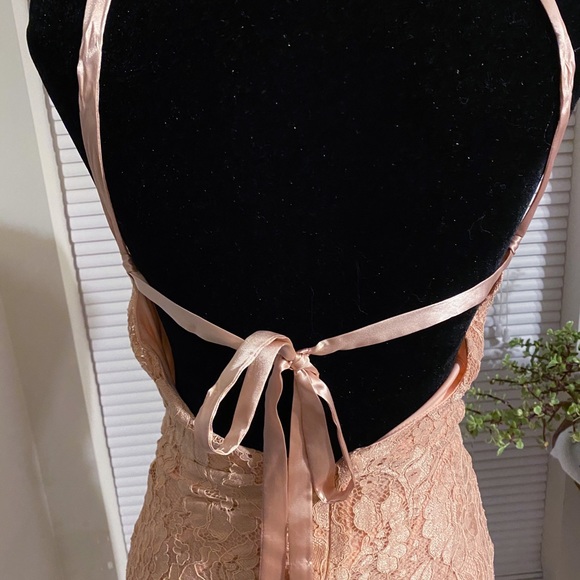 Lulu’s Blush Pink Lace Bodycon Midi Dress - Picture 7 of 7